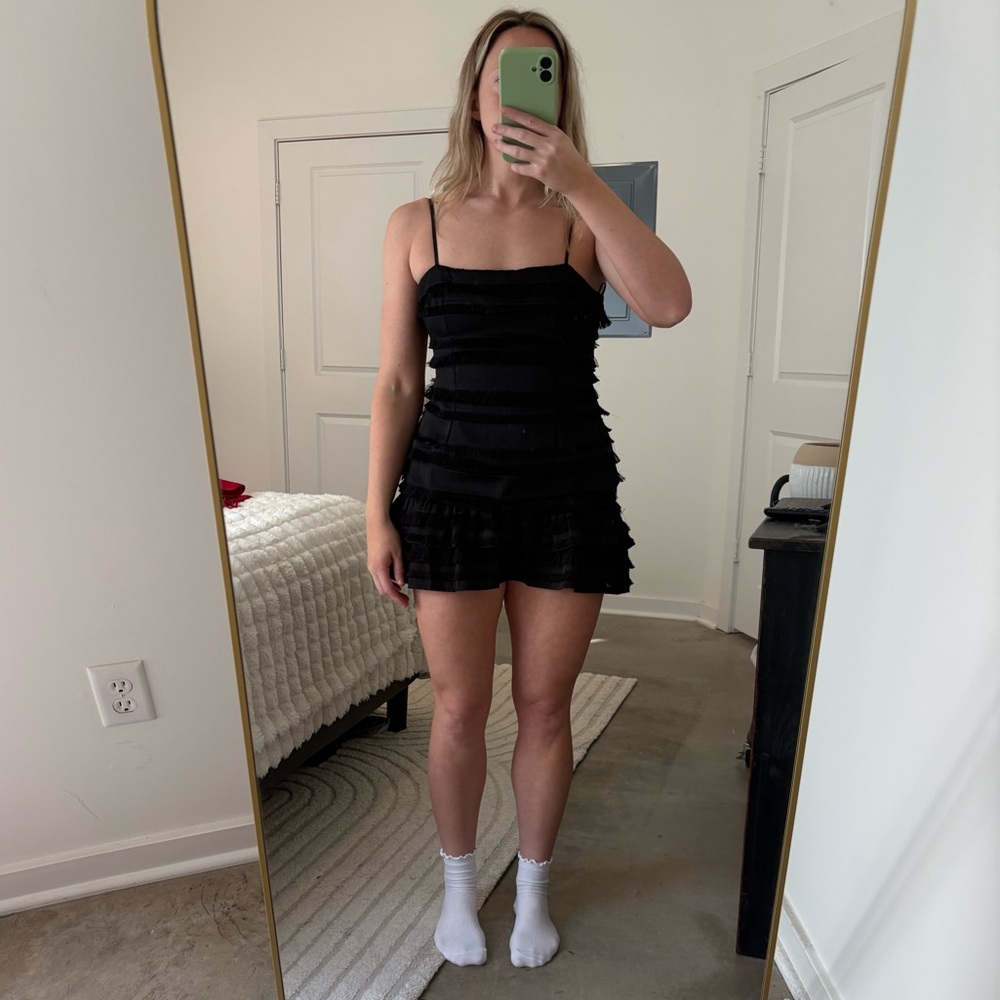 Princess Polly Black Mini Dress Size 6